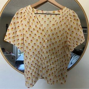 Madewell floral blouse